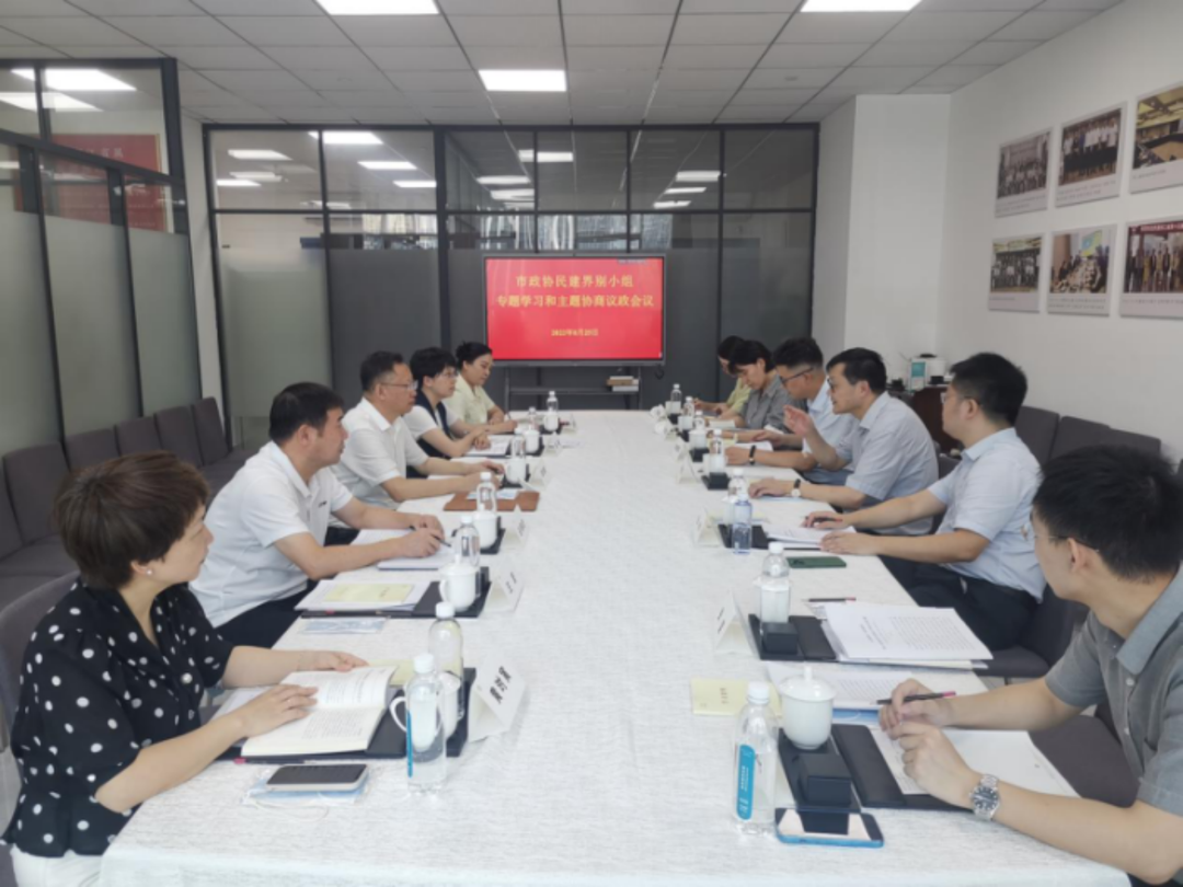 市政協民建界別小組開展專題學習和主題協商議政活動